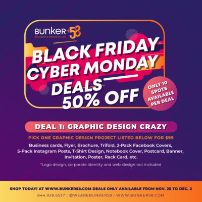 Black Friday Bunker58 Graphic Design Crazy Deal
